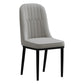 Scandinavian Style Dining Chair Metal Dining Room Solid Back Cushioned Chair Light Gray 1 Piece Black Clearhalo ' kitchen&dining_furn' 'Dining Chairs' 'Dining Tables & Seating' 'dining_chair' 'furn' 'furn_dining_chair' 'Furniture' 'furniture_dining_chair' 'Kitchen & Dining Furniture' 'kitchen' 3969155