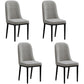 Scandinavian Style Dining Chair Metal Dining Room Solid Back Cushioned Chair Light Gray 4 Piece Set Black Clearhalo ' kitchen&dining_furn' 'Dining Chairs' 'Dining Tables & Seating' 'dining_chair' 'furn' 'furn_dining_chair' 'Furniture' 'furniture_dining_chair' 'Kitchen & Dining Furniture' 'kitchen' 3969157