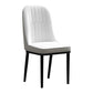 Scandinavian Style Dining Chair Metal Dining Room Solid Back Cushioned Chair White-Gray 1 Piece Black Clearhalo ' kitchen&dining_furn' 'Dining Chairs' 'Dining Tables & Seating' 'dining_chair' 'furn' 'furn_dining_chair' 'Furniture' 'furniture_dining_chair' 'Kitchen & Dining Furniture' 'kitchen' 3969158