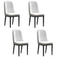 Scandinavian Style Dining Chair Metal Dining Room Solid Back Cushioned Chair White-Gray 4 Piece Set Black Clearhalo ' kitchen&dining_furn' 'Dining Chairs' 'Dining Tables & Seating' 'dining_chair' 'furn' 'furn_dining_chair' 'Furniture' 'furniture_dining_chair' 'Kitchen & Dining Furniture' 'kitchen' 3969160