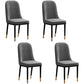 Scandinavian Style Dining Chair Metal Dining Room Solid Back Cushioned Chair Dark Gray 4 Piece Set Black Gold Clearhalo ' kitchen&dining_furn' 'Dining Chairs' 'Dining Tables & Seating' 'dining_chair' 'furn' 'furn_dining_chair' 'Furniture' 'furniture_dining_chair' 'Kitchen & Dining Furniture' 'kitchen' 3969163