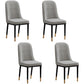Scandinavian Style Dining Chair Metal Dining Room Solid Back Cushioned Chair Light Gray 4 Piece Set Black Gold Clearhalo ' kitchen&dining_furn' 'Dining Chairs' 'Dining Tables & Seating' 'dining_chair' 'furn' 'furn_dining_chair' 'Furniture' 'furniture_dining_chair' 'Kitchen & Dining Furniture' 'kitchen' 3969169