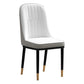Scandinavian Style Dining Chair Metal Dining Room Solid Back Cushioned Chair White-Gray 1 Piece Black Gold Clearhalo ' kitchen&dining_furn' 'Dining Chairs' 'Dining Tables & Seating' 'dining_chair' 'furn' 'furn_dining_chair' 'Furniture' 'furniture_dining_chair' 'Kitchen & Dining Furniture' 'kitchen' 3969170