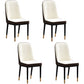 Scandinavian Style Dining Chair Metal Dining Room Solid Back Cushioned Chair White-Brown 4 Piece Set Black Gold Clearhalo ' kitchen&dining_furn' 'Dining Chairs' 'Dining Tables & Seating' 'dining_chair' 'furn' 'furn_dining_chair' 'Furniture' 'furniture_dining_chair' 'Kitchen & Dining Furniture' 'kitchen' 3969175