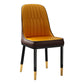 Scandinavian Style Dining Chair Metal Dining Room Solid Back Cushioned Chair Khaki-Orange 1 Piece Black Gold Clearhalo ' kitchen&dining_furn' 'Dining Chairs' 'Dining Tables & Seating' 'dining_chair' 'furn' 'furn_dining_chair' 'Furniture' 'furniture_dining_chair' 'Kitchen & Dining Furniture' 'kitchen' 3969182