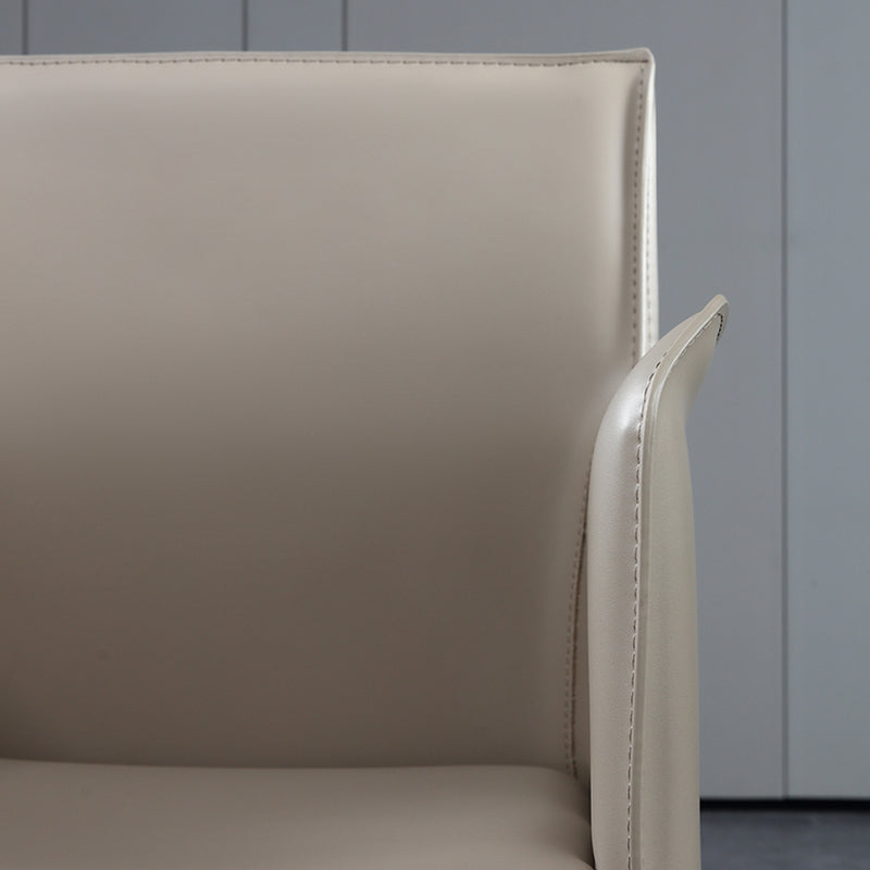 Modern Metal Dining Room Chairs Arm Leather Dining Chair for Restaurant Use (Set of 2) Clearhalo ' kitchen&dining_furn' 'Dining Chairs' 'Dining Tables & Seating' 'dining_chair' 'furn' 'furn_dining_chair' 'Furniture' 'furniture_dining_chair' 'Kitchen & Dining Furniture' 'kitchen' 3969196