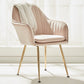 Scandinavian Style Dining Chair Metal Home Cushioned Solid Back Chair with Arm Pink 1 Piece Clearhalo ' kitchen&dining_furn' 'Dining Chairs' 'Dining Tables & Seating' 'dining_chair' 'furn' 'furn_dining_chair' 'Furniture' 'furniture_dining_chair' 'Kitchen & Dining Furniture' 'kitchen' 3969209