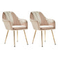 Scandinavian Style Dining Chair Metal Home Cushioned Solid Back Chair with Arm Pink 2 Piece Set Clearhalo ' kitchen&dining_furn' 'Dining Chairs' 'Dining Tables & Seating' 'dining_chair' 'furn' 'furn_dining_chair' 'Furniture' 'furniture_dining_chair' 'Kitchen & Dining Furniture' 'kitchen' 3969212
