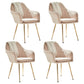 Scandinavian Style Dining Chair Metal Home Cushioned Solid Back Chair with Arm Pink 4 Piece Set Clearhalo ' kitchen&dining_furn' 'Dining Chairs' 'Dining Tables & Seating' 'dining_chair' 'furn' 'furn_dining_chair' 'Furniture' 'furniture_dining_chair' 'Kitchen & Dining Furniture' 'kitchen' 3969214