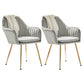 Scandinavian Style Dining Chair Metal Home Cushioned Solid Back Chair with Arm Light Blue 2 Piece Set Clearhalo ' kitchen&dining_furn' 'Dining Chairs' 'Dining Tables & Seating' 'dining_chair' 'furn' 'furn_dining_chair' 'Furniture' 'furniture_dining_chair' 'Kitchen & Dining Furniture' 'kitchen' 3969218
