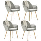 Scandinavian Style Dining Chair Metal Home Cushioned Solid Back Chair with Arm Light Blue 4 Piece Set Clearhalo ' kitchen&dining_furn' 'Dining Chairs' 'Dining Tables & Seating' 'dining_chair' 'furn' 'furn_dining_chair' 'Furniture' 'furniture_dining_chair' 'Kitchen & Dining Furniture' 'kitchen' 3969220