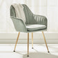 Scandinavian Style Dining Chair Metal Home Cushioned Solid Back Chair with Arm Light Green 1 Piece Clearhalo ' kitchen&dining_furn' 'Dining Chairs' 'Dining Tables & Seating' 'dining_chair' 'furn' 'furn_dining_chair' 'Furniture' 'furniture_dining_chair' 'Kitchen & Dining Furniture' 'kitchen' 3969225