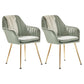 Scandinavian Style Dining Chair Metal Home Cushioned Solid Back Chair with Arm Light Green 2 Piece Set Clearhalo ' kitchen&dining_furn' 'Dining Chairs' 'Dining Tables & Seating' 'dining_chair' 'furn' 'furn_dining_chair' 'Furniture' 'furniture_dining_chair' 'Kitchen & Dining Furniture' 'kitchen' 3969226