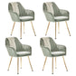 Scandinavian Style Dining Chair Metal Home Cushioned Solid Back Chair with Arm Light Green 4 Piece Set Clearhalo ' kitchen&dining_furn' 'Dining Chairs' 'Dining Tables & Seating' 'dining_chair' 'furn' 'furn_dining_chair' 'Furniture' 'furniture_dining_chair' 'Kitchen & Dining Furniture' 'kitchen' 3969227