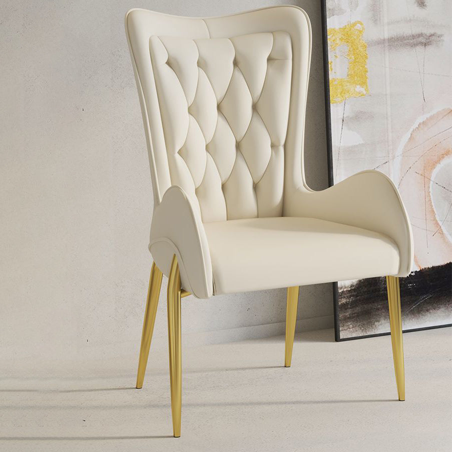 Nordic Style Metal Dining Room Armchairs Wingback Side Chair for Home Use Clearhalo ' kitchen&dining_furn' 'Dining Chairs' 'Dining Tables & Seating' 'dining_chair' 'furn' 'furn_dining_chair' 'Furniture' 'furniture_dining_chair' 'Kitchen & Dining Furniture' 'kitchen' 3969235