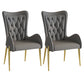 Nordic Style Metal Dining Room Armchairs Wingback Side Chair for Home Use Grey 2 Piece Set Clearhalo ' kitchen&dining_furn' 'Dining Chairs' 'Dining Tables & Seating' 'dining_chair' 'furn' 'furn_dining_chair' 'Furniture' 'furniture_dining_chair' 'Kitchen & Dining Furniture' 'kitchen' 3969238