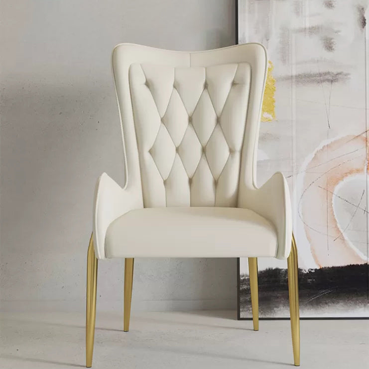 Nordic Style Metal Dining Room Armchairs Wingback Side Chair for Home Use Clearhalo ' kitchen&dining_furn' 'Dining Chairs' 'Dining Tables & Seating' 'dining_chair' 'furn' 'furn_dining_chair' 'Furniture' 'furniture_dining_chair' 'Kitchen & Dining Furniture' 'kitchen' 3969242