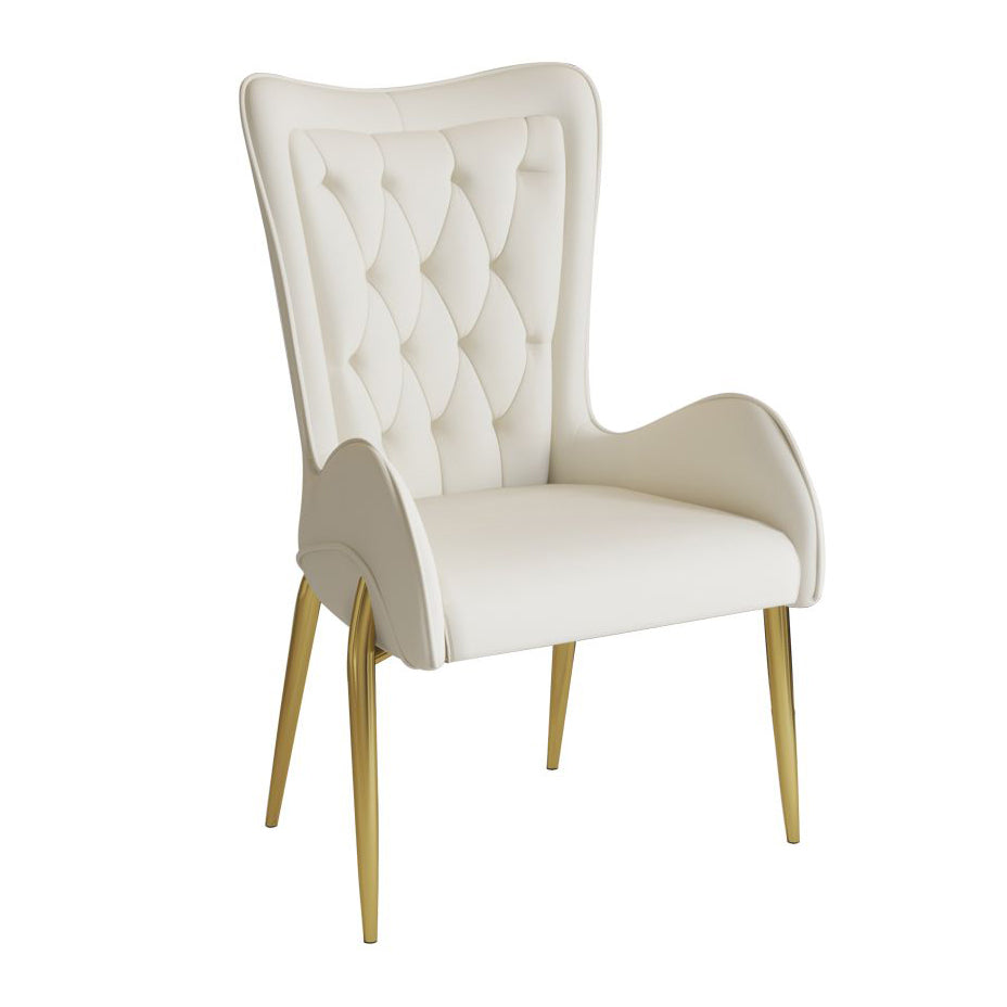 Nordic Style Metal Dining Room Armchairs Wingback Side Chair for Home Use Clearhalo ' kitchen&dining_furn' 'Dining Chairs' 'Dining Tables & Seating' 'dining_chair' 'furn' 'furn_dining_chair' 'Furniture' 'furniture_dining_chair' 'Kitchen & Dining Furniture' 'kitchen' 3969244