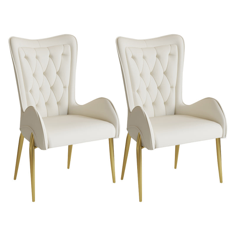Nordic Style Metal Dining Room Armchairs Wingback Side Chair for Home Use White 2 Piece Set Clearhalo ' kitchen&dining_furn' 'Dining Chairs' 'Dining Tables & Seating' 'dining_chair' 'furn' 'furn_dining_chair' 'Furniture' 'furniture_dining_chair' 'Kitchen & Dining Furniture' 'kitchen' 3969250