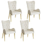 Nordic Style Metal Dining Room Armchairs Wingback Side Chair for Home Use White 4 Piece Set Clearhalo ' kitchen&dining_furn' 'Dining Chairs' 'Dining Tables & Seating' 'dining_chair' 'furn' 'furn_dining_chair' 'Furniture' 'furniture_dining_chair' 'Kitchen & Dining Furniture' 'kitchen' 3969251