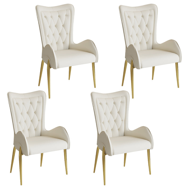 Nordic Style Metal Dining Room Armchairs Wingback Side Chair for Home Use White 4 Piece Set Clearhalo ' kitchen&dining_furn' 'Dining Chairs' 'Dining Tables & Seating' 'dining_chair' 'furn' 'furn_dining_chair' 'Furniture' 'furniture_dining_chair' 'Kitchen & Dining Furniture' 'kitchen' 3969251