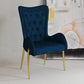Nordic Style Metal Dining Room Armchairs Wingback Side Chair for Home Use Blue 1 Piece Clearhalo ' kitchen&dining_furn' 'Dining Chairs' 'Dining Tables & Seating' 'dining_chair' 'furn' 'furn_dining_chair' 'Furniture' 'furniture_dining_chair' 'Kitchen & Dining Furniture' 'kitchen' 3969253