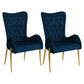 Nordic Style Metal Dining Room Armchairs Wingback Side Chair for Home Use Blue 2 Piece Set Clearhalo ' kitchen&dining_furn' 'Dining Chairs' 'Dining Tables & Seating' 'dining_chair' 'furn' 'furn_dining_chair' 'Furniture' 'furniture_dining_chair' 'Kitchen & Dining Furniture' 'kitchen' 3969254