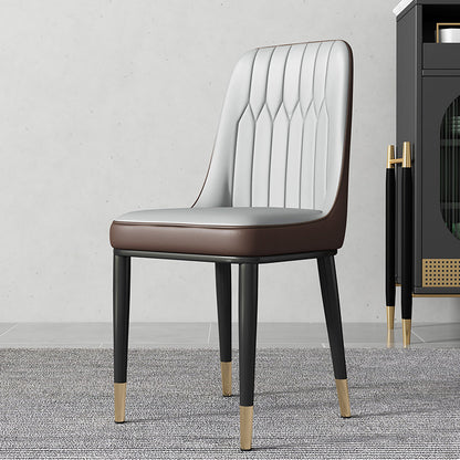 Contemporary Style Metal Dining Chairs Dining Armless Side Chair for Kitchen Light Gray 1 Piece Clearhalo ' kitchen&dining_furn' 'Dining Chairs' 'Dining Tables & Seating' 'dining_chair' 'furn' 'furn_dining_chair' 'Furniture' 'furniture_dining_chair' 'Kitchen & Dining Furniture' 'kitchen' 3969267