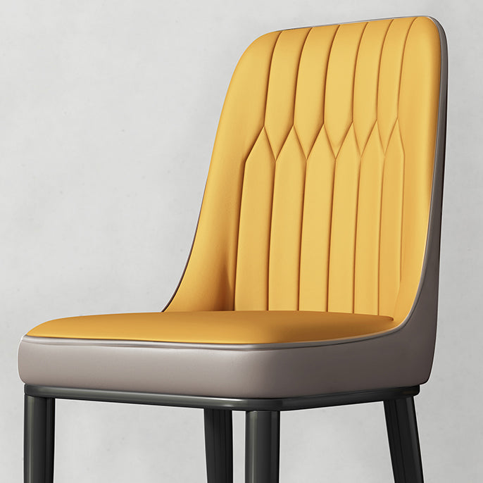 Contemporary Style Metal Dining Chairs Dining Armless Side Chair for Kitchen Clearhalo ' kitchen&dining_furn' 'Dining Chairs' 'Dining Tables & Seating' 'dining_chair' 'furn' 'furn_dining_chair' 'Furniture' 'furniture_dining_chair' 'Kitchen & Dining Furniture' 'kitchen' 3969271