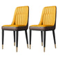 Contemporary Style Metal Dining Chairs Dining Armless Side Chair for Kitchen Yellow 2 Piece Set Clearhalo ' kitchen&dining_furn' 'Dining Chairs' 'Dining Tables & Seating' 'dining_chair' 'furn' 'furn_dining_chair' 'Furniture' 'furniture_dining_chair' 'Kitchen & Dining Furniture' 'kitchen' 3969275