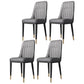 Contemporary Style Metal Dining Chairs Dining Armless Side Chair for Kitchen Dark Gray-White 4 Piece Set Clearhalo ' kitchen&dining_furn' 'Dining Chairs' 'Dining Tables & Seating' 'dining_chair' 'furn' 'furn_dining_chair' 'Furniture' 'furniture_dining_chair' 'Kitchen & Dining Furniture' 'kitchen' 3969287