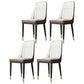 Contemporary Style Metal Dining Chairs Dining Armless Side Chair for Kitchen Off-White 4 Piece Set Clearhalo ' kitchen&dining_furn' 'Dining Chairs' 'Dining Tables & Seating' 'dining_chair' 'furn' 'furn_dining_chair' 'Furniture' 'furniture_dining_chair' 'Kitchen & Dining Furniture' 'kitchen' 3969299