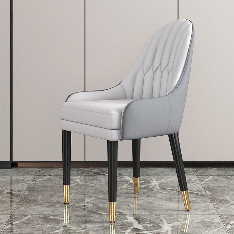 Glam Wood Dining Room Chairs Upholstered Arm Dining Chairs for Restaurant Grey 1 Piece Clearhalo ' kitchen&dining_furn' 'Dining Chairs' 'Dining Tables & Seating' 'dining_chair' 'furn' 'furn_dining_chair' 'Furniture' 'furniture_dining_chair' 'Kitchen & Dining Furniture' 'kitchen' 3969302