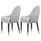 Glam Wood Dining Room Chairs Upholstered Arm Dining Chairs for Restaurant Grey 2 Piece Set Clearhalo ' kitchen&dining_furn' 'Dining Chairs' 'Dining Tables & Seating' 'dining_chair' 'furn' 'furn_dining_chair' 'Furniture' 'furniture_dining_chair' 'Kitchen & Dining Furniture' 'kitchen' 3969304