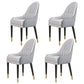 Glam Wood Dining Room Chairs Upholstered Arm Dining Chairs for Restaurant Grey 4 Piece Set Clearhalo ' kitchen&dining_furn' 'Dining Chairs' 'Dining Tables & Seating' 'dining_chair' 'furn' 'furn_dining_chair' 'Furniture' 'furniture_dining_chair' 'Kitchen & Dining Furniture' 'kitchen' 3969306