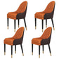 Glam Wood Dining Room Chairs Upholstered Arm Dining Chairs for Restaurant Orange 4 Piece Set Clearhalo ' kitchen&dining_furn' 'Dining Chairs' 'Dining Tables & Seating' 'dining_chair' 'furn' 'furn_dining_chair' 'Furniture' 'furniture_dining_chair' 'Kitchen & Dining Furniture' 'kitchen' 3969312