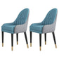 Glam Wood Dining Room Chairs Upholstered Arm Dining Chairs for Restaurant Blue 2 Piece Set Clearhalo ' kitchen&dining_furn' 'Dining Chairs' 'Dining Tables & Seating' 'dining_chair' 'furn' 'furn_dining_chair' 'Furniture' 'furniture_dining_chair' 'Kitchen & Dining Furniture' 'kitchen' 3969316