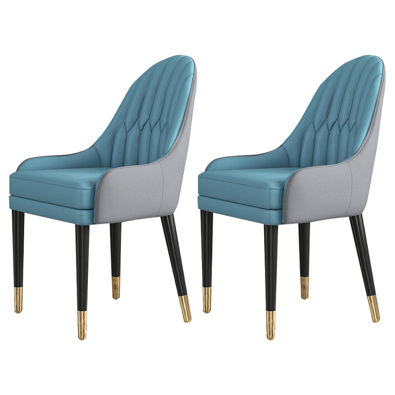 Glam Wood Dining Room Chairs Upholstered Arm Dining Chairs for Restaurant Blue 2 Piece Set Clearhalo ' kitchen&dining_furn' 'Dining Chairs' 'Dining Tables & Seating' 'dining_chair' 'furn' 'furn_dining_chair' 'Furniture' 'furniture_dining_chair' 'Kitchen & Dining Furniture' 'kitchen' 3969316