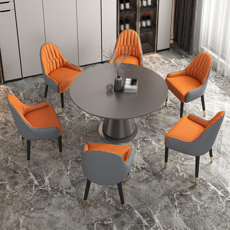 Glam Wood Dining Room Chairs Upholstered Arm Dining Chairs for Restaurant Clearhalo ' kitchen&dining_furn' 'Dining Chairs' 'Dining Tables & Seating' 'dining_chair' 'furn' 'furn_dining_chair' 'Furniture' 'furniture_dining_chair' 'Kitchen & Dining Furniture' 'kitchen' 3969326