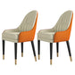 Glam Wood Dining Room Chairs Upholstered Arm Dining Chairs for Restaurant White-Orange 2 Piece Set Clearhalo ' kitchen&dining_furn' 'Dining Chairs' 'Dining Tables & Seating' 'dining_chair' 'furn' 'furn_dining_chair' 'Furniture' 'furniture_dining_chair' 'Kitchen & Dining Furniture' 'kitchen' 3969327