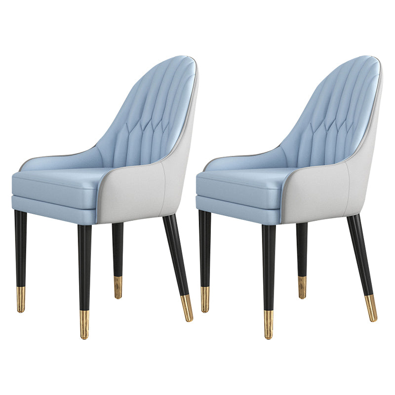 Glam Wood Dining Room Chairs Upholstered Arm Dining Chairs for Restaurant Lake Blue 2 Piece Set Clearhalo ' kitchen&dining_furn' 'Dining Chairs' 'Dining Tables & Seating' 'dining_chair' 'furn' 'furn_dining_chair' 'Furniture' 'furniture_dining_chair' 'Kitchen & Dining Furniture' 'kitchen' 3969330
