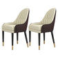 Glam Wood Dining Room Chairs Upholstered Arm Dining Chairs for Restaurant White-Brown 2 Piece Set Clearhalo ' kitchen&dining_furn' 'Dining Chairs' 'Dining Tables & Seating' 'dining_chair' 'furn' 'furn_dining_chair' 'Furniture' 'furniture_dining_chair' 'Kitchen & Dining Furniture' 'kitchen' 3969339