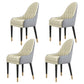 Glam Wood Dining Room Chairs Upholstered Arm Dining Chairs for Restaurant Cream Gray 4 Piece Set Clearhalo ' kitchen&dining_furn' 'Dining Chairs' 'Dining Tables & Seating' 'dining_chair' 'furn' 'furn_dining_chair' 'Furniture' 'furniture_dining_chair' 'Kitchen & Dining Furniture' 'kitchen' 3969343
