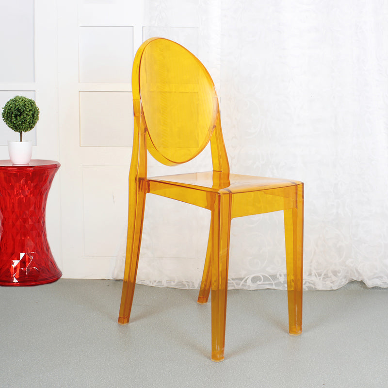 Scandinavian Style Plastic Chair Set Open Back Side Dining Kitchen Chairs Orange 1 Piece Clearhalo ' kitchen&dining_furn' 'Dining Chairs' 'Dining Tables & Seating' 'dining_chair' 'furn' 'furn_dining_chair' 'Furniture' 'furniture_dining_chair' 'Kitchen & Dining Furniture' 'kitchen' 3969349