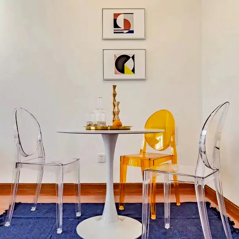 Scandinavian Style Plastic Chair Set Open Back Side Dining Kitchen Chairs Clearhalo ' kitchen&dining_furn' 'Dining Chairs' 'Dining Tables & Seating' 'dining_chair' 'furn' 'furn_dining_chair' 'Furniture' 'furniture_dining_chair' 'Kitchen & Dining Furniture' 'kitchen' 3969355