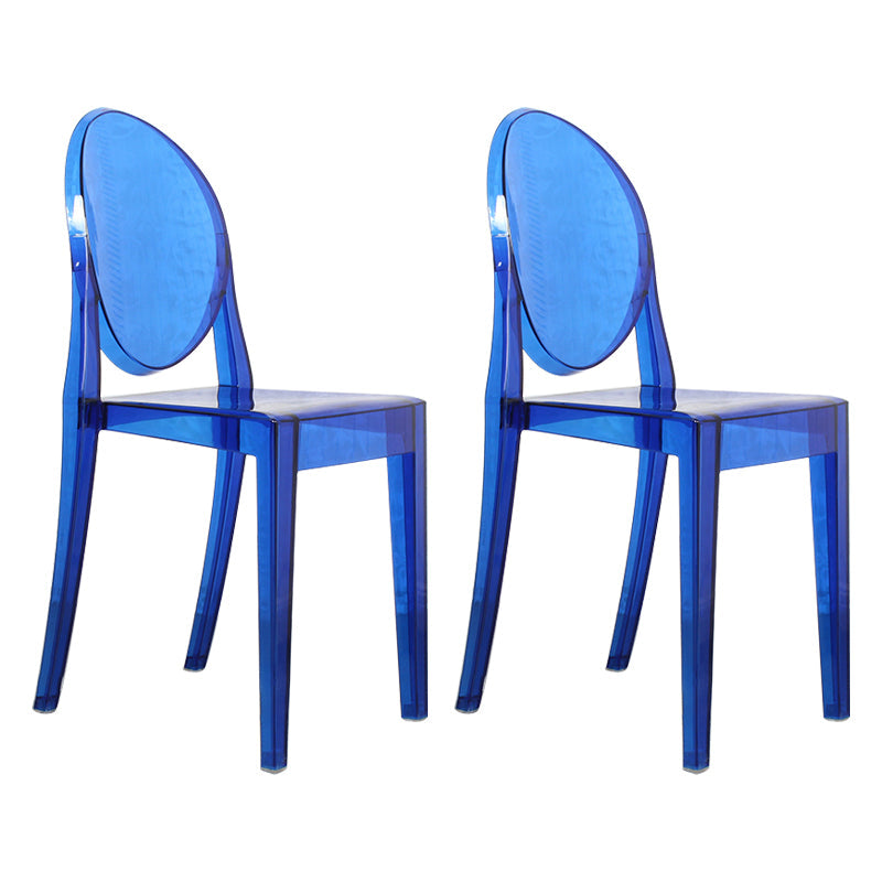 Scandinavian Style Plastic Chair Set Open Back Side Dining Kitchen Chairs Blue 2 Piece Set Clearhalo ' kitchen&dining_furn' 'Dining Chairs' 'Dining Tables & Seating' 'dining_chair' 'furn' 'furn_dining_chair' 'Furniture' 'furniture_dining_chair' 'Kitchen & Dining Furniture' 'kitchen' 3969356