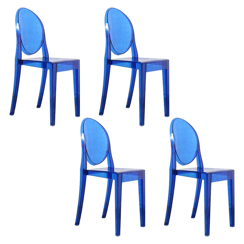 Scandinavian Style Plastic Chair Set Open Back Side Dining Kitchen Chairs Blue 4 Piece Set Clearhalo ' kitchen&dining_furn' 'Dining Chairs' 'Dining Tables & Seating' 'dining_chair' 'furn' 'furn_dining_chair' 'Furniture' 'furniture_dining_chair' 'Kitchen & Dining Furniture' 'kitchen' 3969358