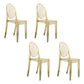 Scandinavian Style Plastic Chair Set Open Back Side Dining Kitchen Chairs Yellow 4 Piece Set Clearhalo ' kitchen&dining_furn' 'Dining Chairs' 'Dining Tables & Seating' 'dining_chair' 'furn' 'furn_dining_chair' 'Furniture' 'furniture_dining_chair' 'Kitchen & Dining Furniture' 'kitchen' 3969364