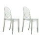 Scandinavian Style Plastic Chair Set Open Back Side Dining Kitchen Chairs Light Green 2 Piece Set Clearhalo ' kitchen&dining_furn' 'Dining Chairs' 'Dining Tables & Seating' 'dining_chair' 'furn' 'furn_dining_chair' 'Furniture' 'furniture_dining_chair' 'Kitchen & Dining Furniture' 'kitchen' 3969369