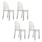 Scandinavian Style Plastic Chair Set Open Back Side Dining Kitchen Chairs Light Green 4 Piece Set Clearhalo ' kitchen&dining_furn' 'Dining Chairs' 'Dining Tables & Seating' 'dining_chair' 'furn' 'furn_dining_chair' 'Furniture' 'furniture_dining_chair' 'Kitchen & Dining Furniture' 'kitchen' 3969370